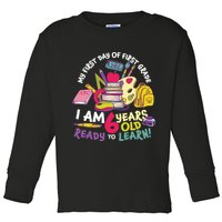 My First Day Of 1st Grade Back To School Toddler Long Sleeve Shirt