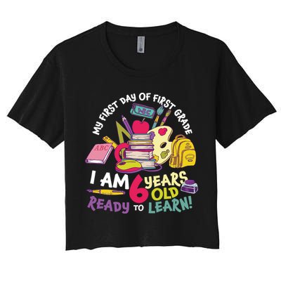 My First Day Of 1st Grade Back To School Crop Top