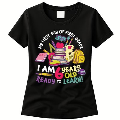 My First Day Of 1st Grade Back To School Womens T-Shirt