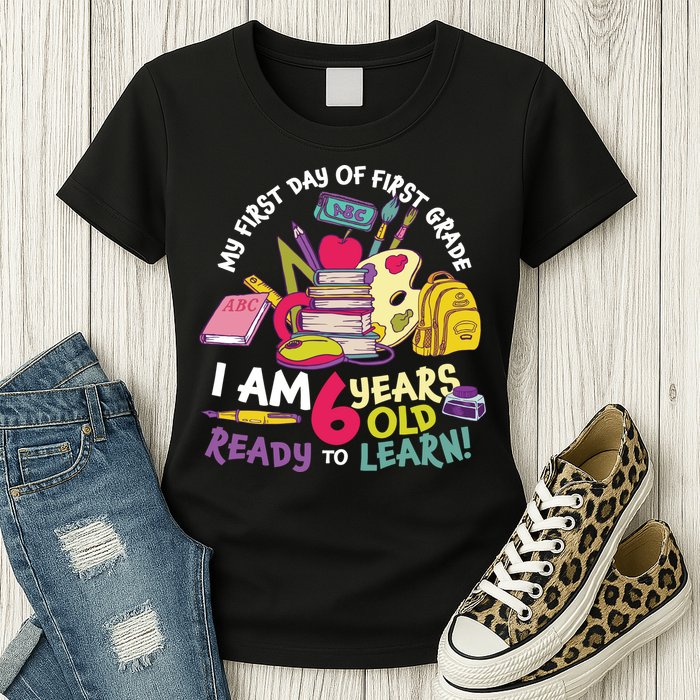 My First Day Of 1st Grade Back To School Womens T-Shirt