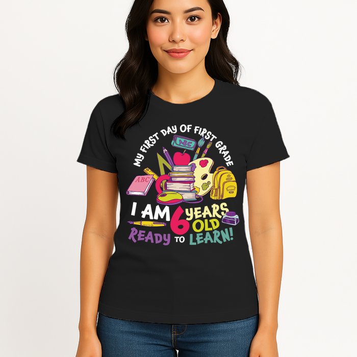 My First Day Of 1st Grade Back To School Womens T-Shirt