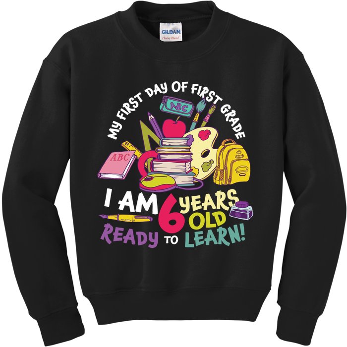 My First Day Of 1st Grade Back To School Kids Sweatshirt