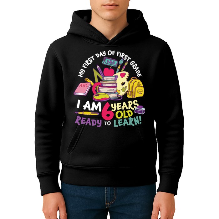 My First Day Of 1st Grade Back To School Kids Hoodie