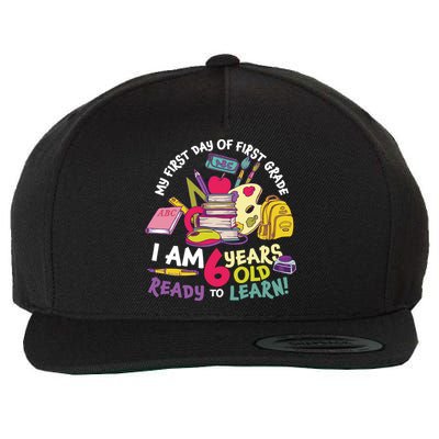 My First Day Of 1st Grade Back To School Wool Snapback Cap