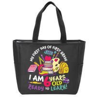 My First Day Of 1st Grade Back To School Zip Tote Bag