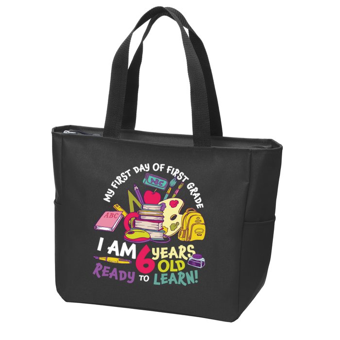 My First Day Of 1st Grade Back To School Zip Tote Bag