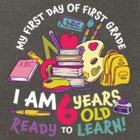 My First Day Of 1st Grade Back To School Cotton Canvas Backpack