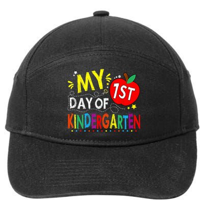 My First Day Of Kindergarten 1st Day Of Kindergarten 7-Panel Snapback Hat