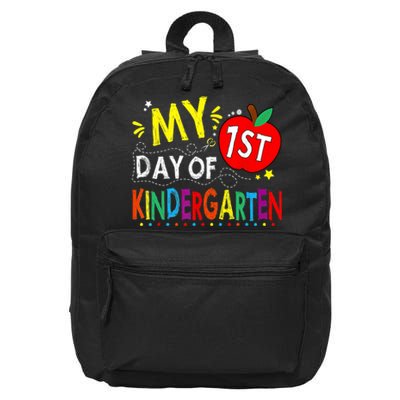 My First Day Of Kindergarten 1st Day Of Kindergarten 16 in Basic Backpack