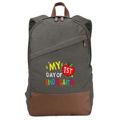 My First Day Of Kindergarten 1st Day Of Kindergarten Cotton Canvas Backpack