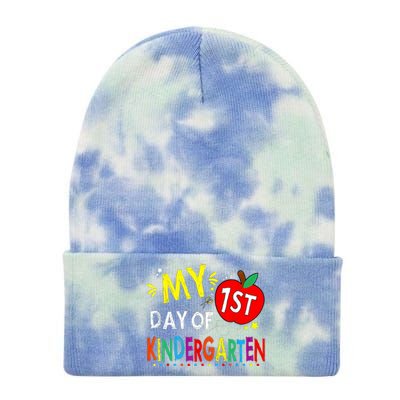 My First Day Of Kindergarten 1st Day Of Kindergarten Tie Dye 12in Knit Beanie