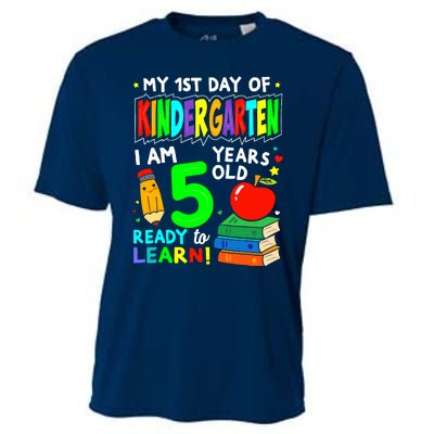 My First Day Of Kindergarten 1st Day Of School Boy Girl Cooling Performance Crew T-Shirt