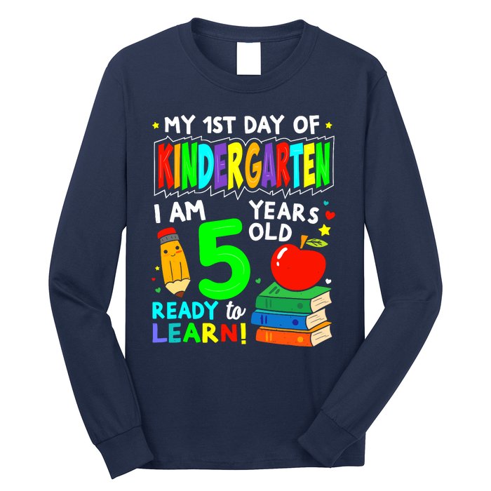 My First Day Of Kindergarten 1st Day Of School Boy Girl Long Sleeve Shirt