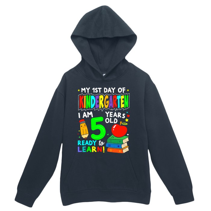 My First Day Of Kindergarten 1st Day Of School Boy Girl Urban Pullover Hoodie