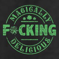 Magically Fucking Delicious Shamrock St Patricks Day 7 Panel Mesh Trucker Snapback Hat
