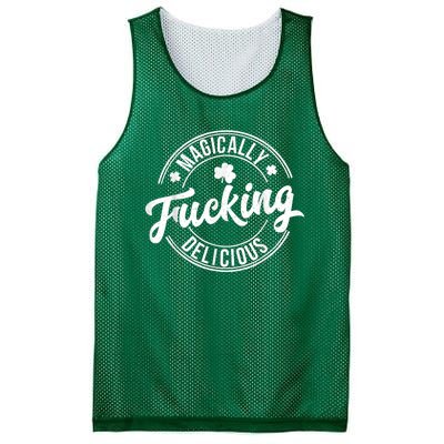 Magically Fucking Delicious St. Patrick's Day Lucky Shamrock Mesh Reversible Basketball Jersey Tank