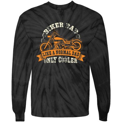 Motorcycle FatherS Day Gift For Fathers Biker Dad Tie-Dye Long Sleeve Shirt