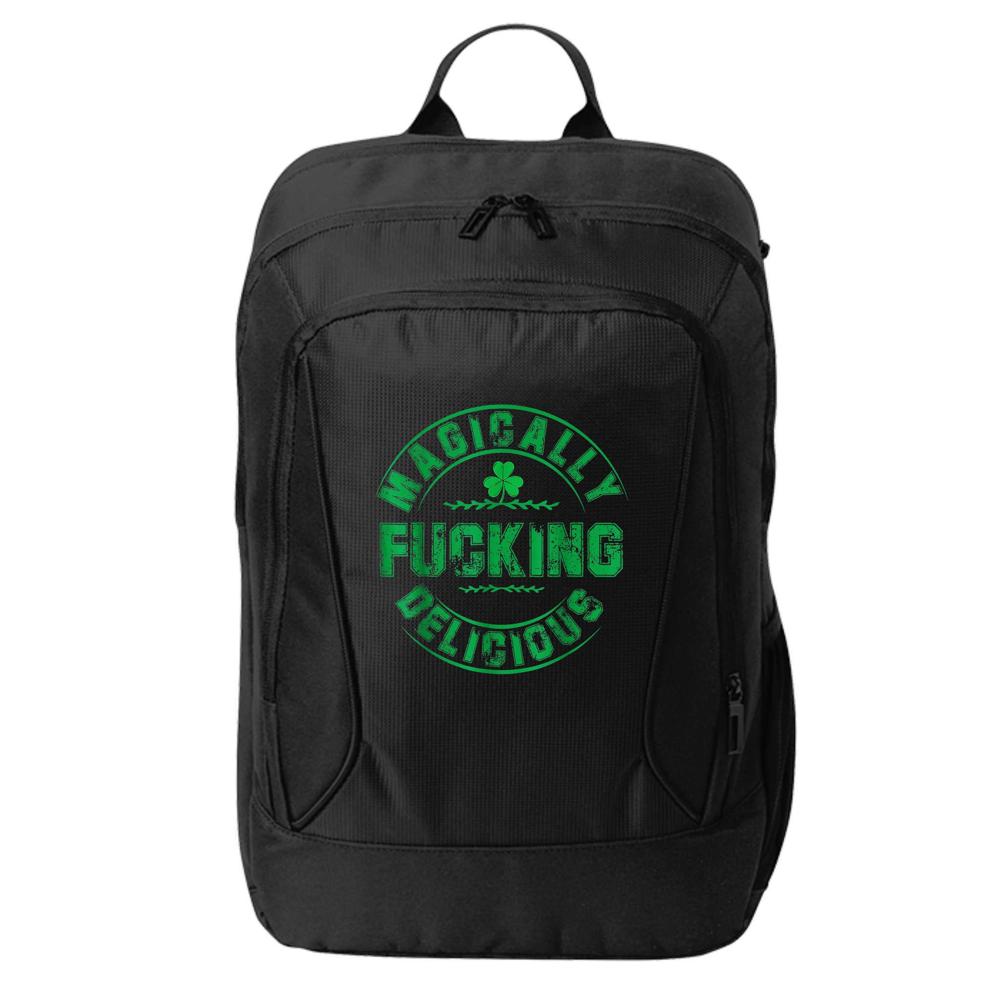 Magically Fucking Delicious Shamrock St. Patricks Day City Backpack