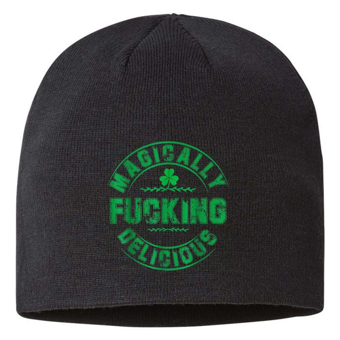 Magically Fucking Delicious Shamrock St. Patricks Day Sustainable Beanie