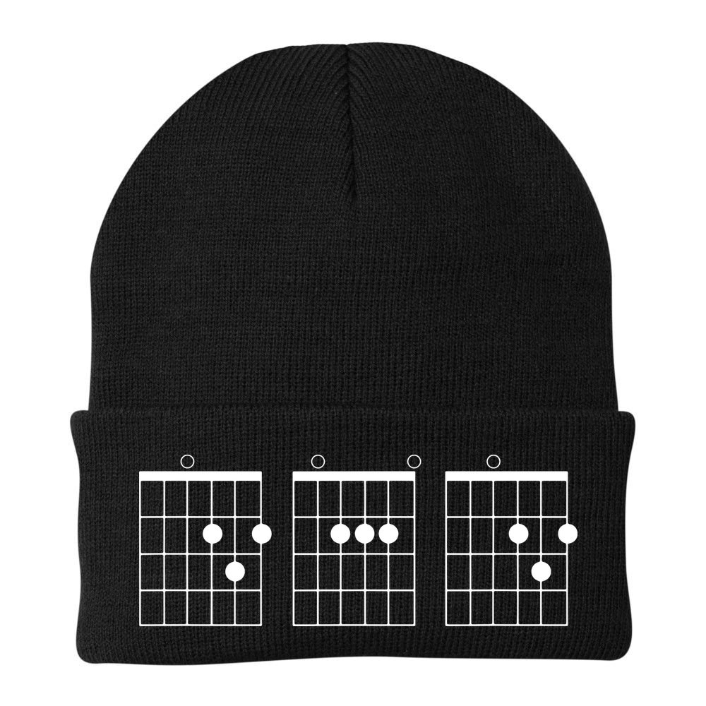 Mens Fathers Day Gift Dad Guitar Chord Beanie