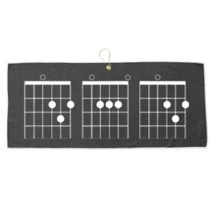 Mens Fathers Day Gift Dad Guitar Chord Large Microfiber Waffle Golf Towel