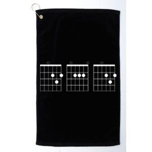 Mens Fathers Day Gift Dad Guitar Chord Platinum Collection Golf Towel