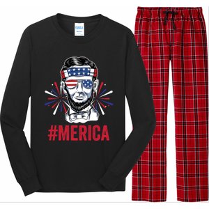 Merica Fireworks Director Lincoln Funny Gift Long Sleeve Pajama Set