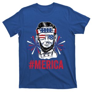 Merica Fireworks Director Lincoln Funny Gift T-Shirt