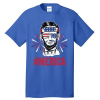 Merica Fireworks Director Lincoln Funny Gift Tall T-Shirt