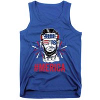 Merica Fireworks Director Lincoln Funny Gift Tank Top