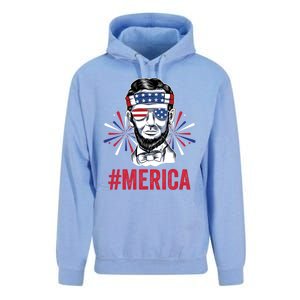 Merica Fireworks Director Lincoln Funny Gift Unisex Surf Hoodie