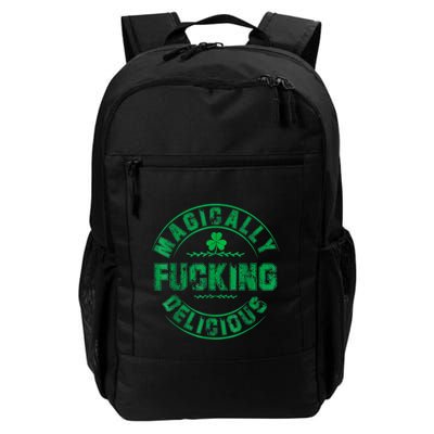 Magically Fucking Delicious Funny Shamrock St. Patricks Day Backpack