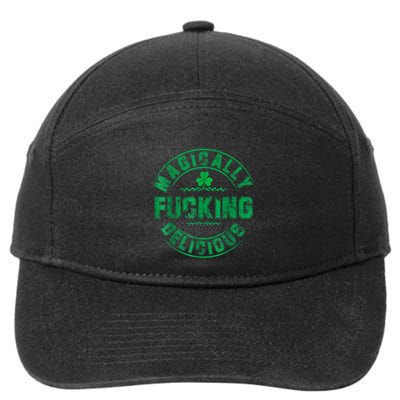 Magically Fucking Delicious Funny Shamrock St. Patricks Day 7-Panel Snapback Hat