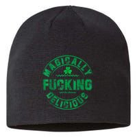 Magically Fucking Delicious Funny Shamrock St. Patricks Day Sustainable Beanie