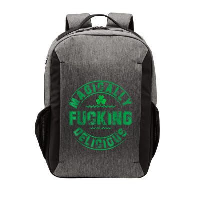 Magically Fucking Delicious Funny Shamrock St. Patricks Day Vector Backpack