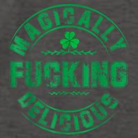 Magically Fucking Delicious Funny Shamrock St. Patricks Day Vector Backpack