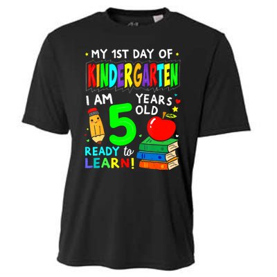 My First Day Of Kindergarten 1st Day Of School Cooling Performance Crew T-Shirt