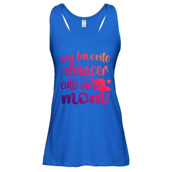 My Favorite Dancer Calls Me Mom Dance Mama Of A Dancer Gift Ladies Essential Flowy Tank