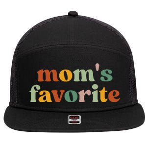 Mama’S Favorite Daughter Favorite Child 7 Panel Mesh Trucker Snapback Hat