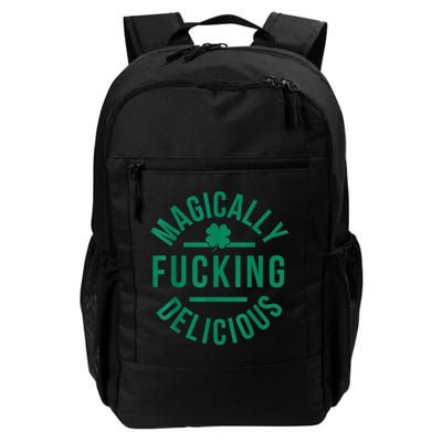Magically Fucking Delicious Funny Shamrock St. Patrick's Day Backpack