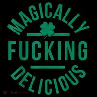 Magically Fucking Delicious Funny Shamrock St. Patrick's Day Sustainable Beanie