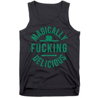 Magically Fucking Delicious Funny Shamrock St. Patrick's Day Tank Top