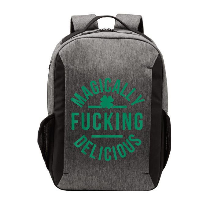 Magically Fucking Delicious Funny Shamrock St. Patrick's Day Vector Backpack