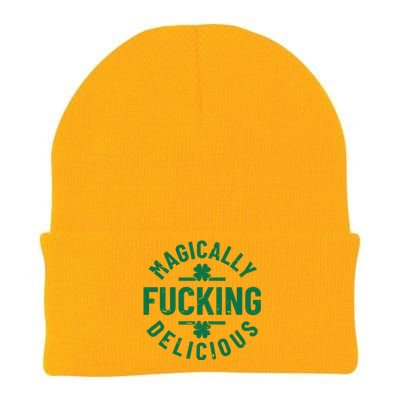 Magically Fucking Delicious, St Patricks Day Funny Drinking Knit Cap Winter Beanie