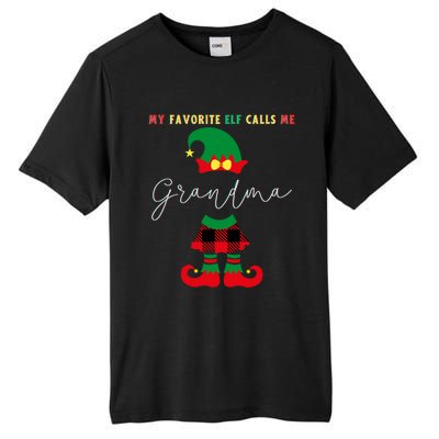 My Favorite Elves Call Me Grandma Elf Ugly Christmas Cute Gift Tall Fusion ChromaSoft Performance T-Shirt