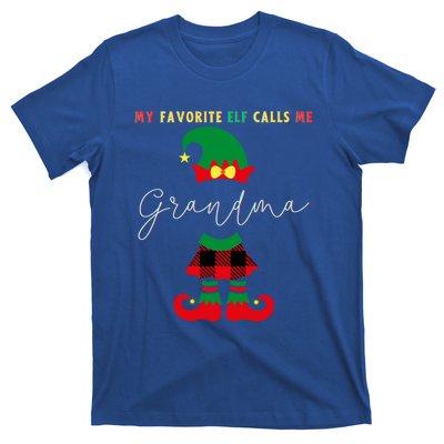 My Favorite Elves Call Me Grandma Elf Ugly Christmas Cute Gift T-Shirt