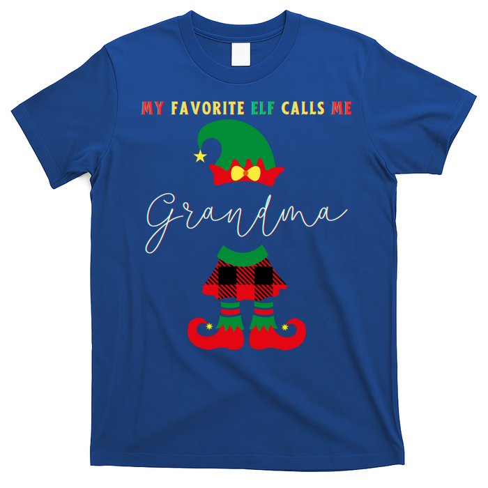 My Favorite Elves Call Me Grandma Elf Ugly Christmas Cute Gift T-Shirt