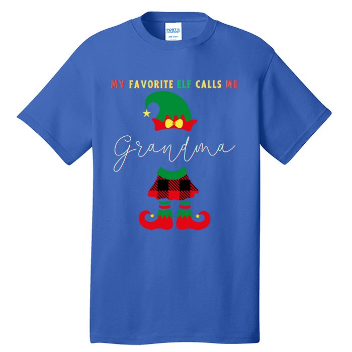 My Favorite Elves Call Me Grandma Elf Ugly Christmas Cute Gift Tall T-Shirt