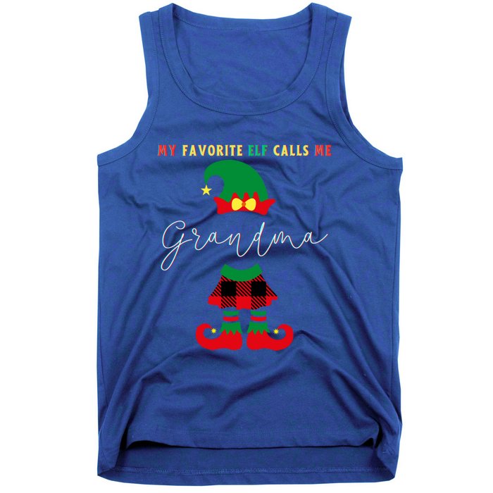 My Favorite Elves Call Me Grandma Elf Ugly Christmas Cute Gift Tank Top