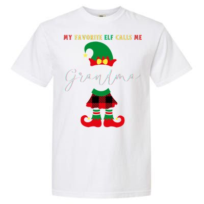 My Favorite Elves Call Me Grandma Elf Ugly Christmas Cute Gift Garment-Dyed Heavyweight T-Shirt